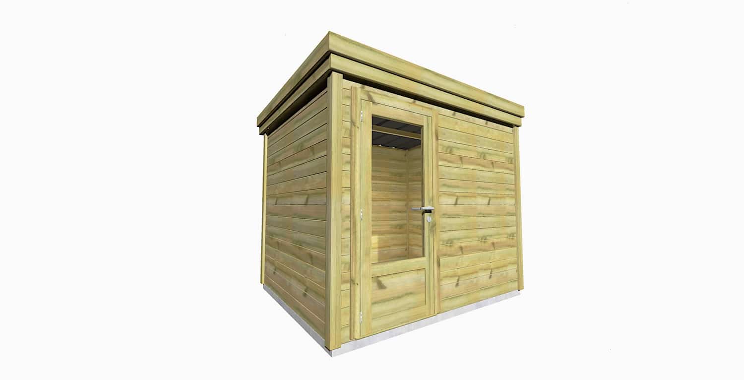 Abri Français Gamme Origine abri jardin 5 m² porte vitrée