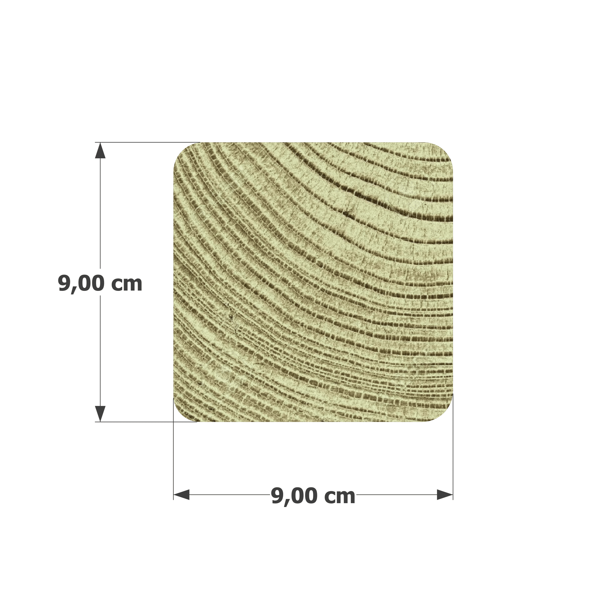Abri Français poteau pin 90x90 mm autoclave classe 4