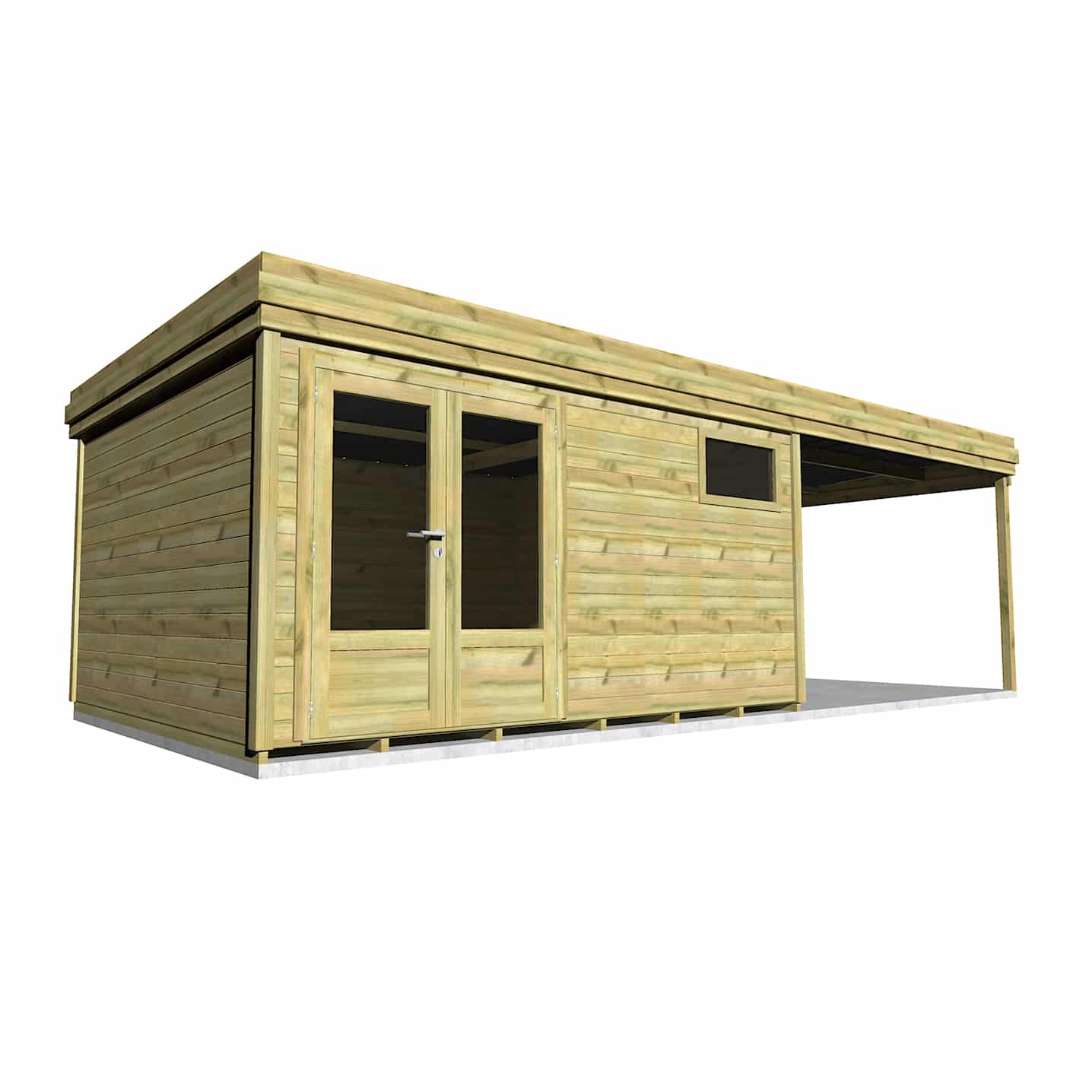 Abri Français Gamme Origine Chalet Jardin 29,5 m2 Porte Double