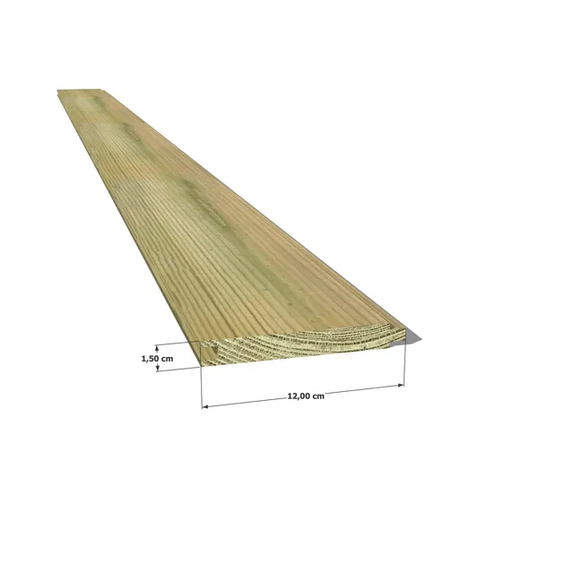 Abri Français Bois au détail planchette pin 15x110 mm classe 4