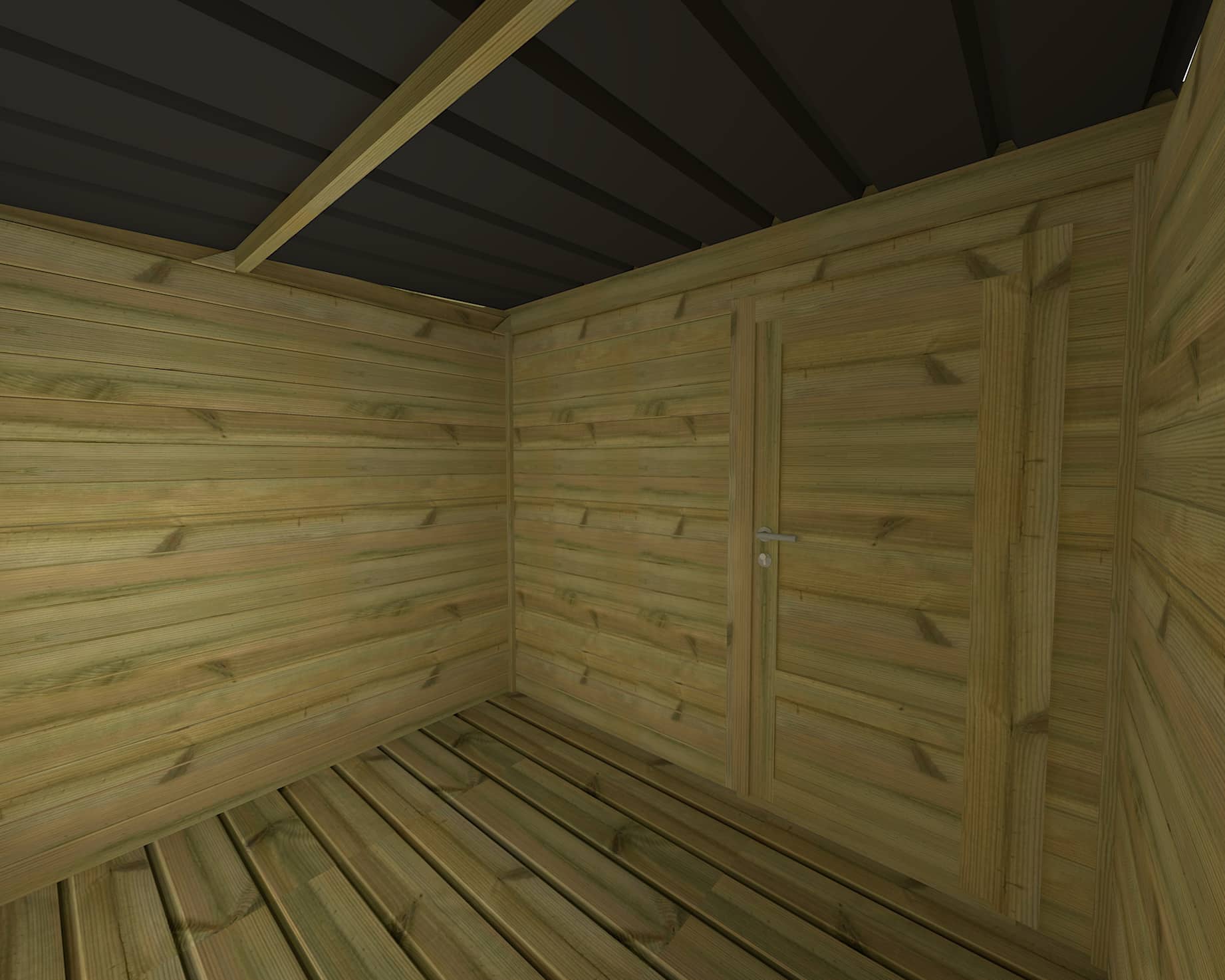 Abri Français Origine 2,50x2,00m local bois 6,7m²