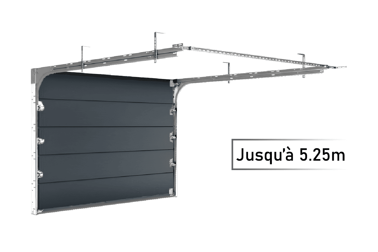 METAL GARDEN Industrielle Lisse M porte sectionnelle 4250x2550