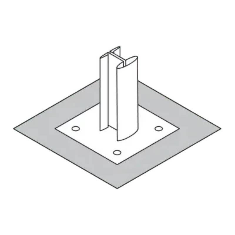 Europe Clôture Accessoires Platine poteau carré à l'unité