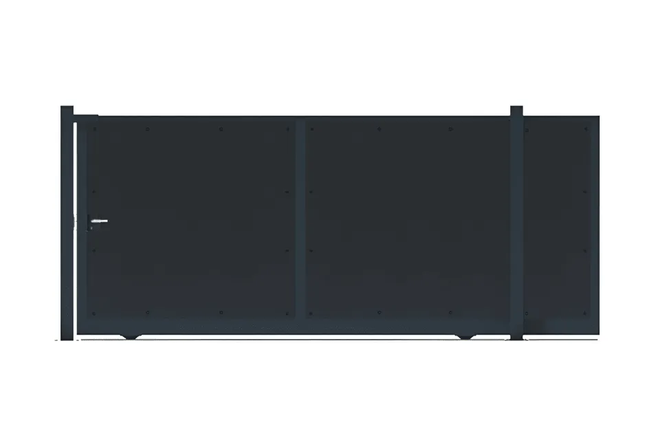 METAL GARDEN Portail coulissant tôlé portail 3000x1250 acier