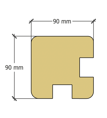 Abri Français Bois au détail Poteau angle 240x9x9 cm autoclave