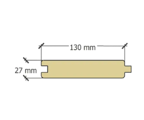 Abri Français Bois Planche mur 130x27 mm autoclave