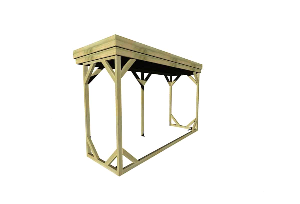 Abri Français Abris Bûches abri bûches 4 stères 3,15x1,31 m