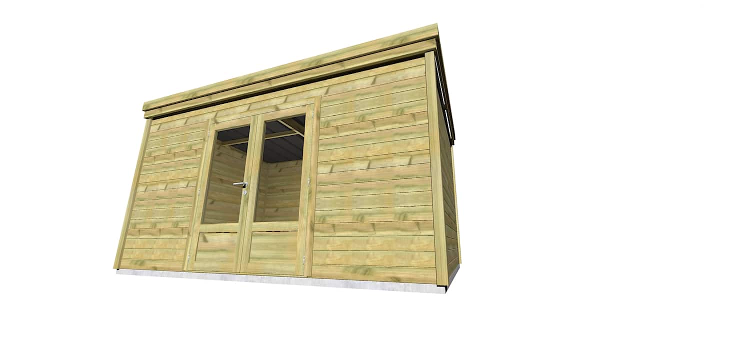 Abri Français Gamme Origine 13 m² abri jardin 4,46x2,91 m