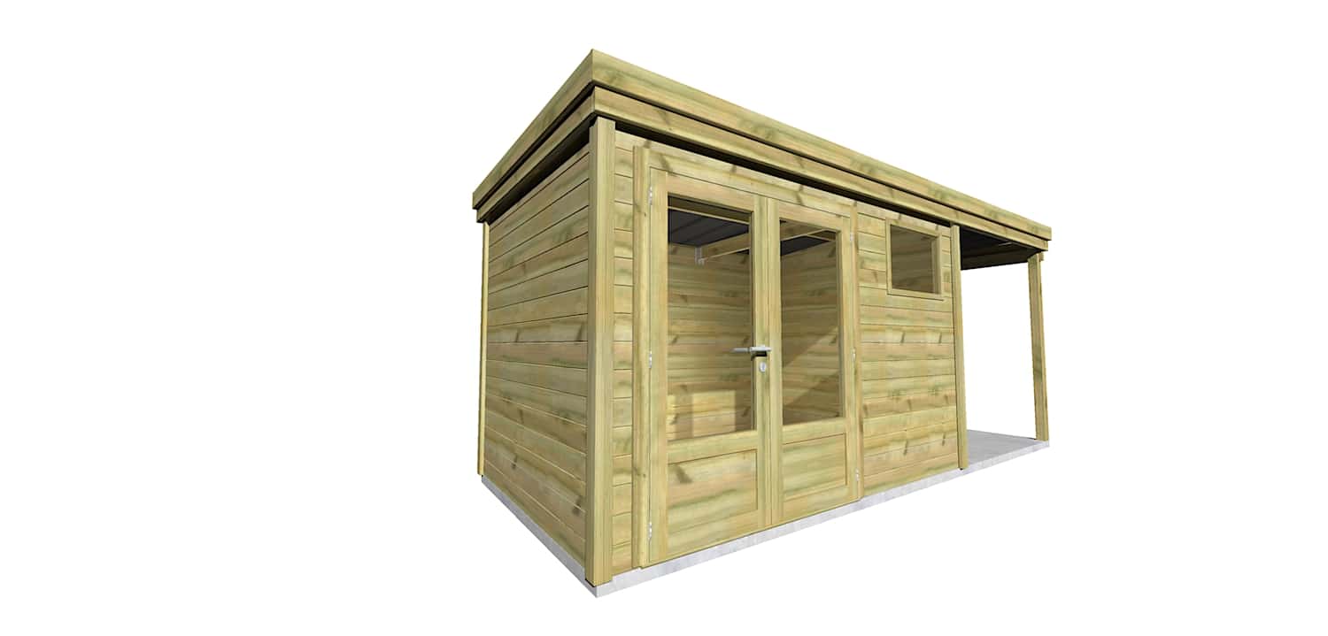 Abri Français Origine 13,4 m² abri jardin extension 2 m