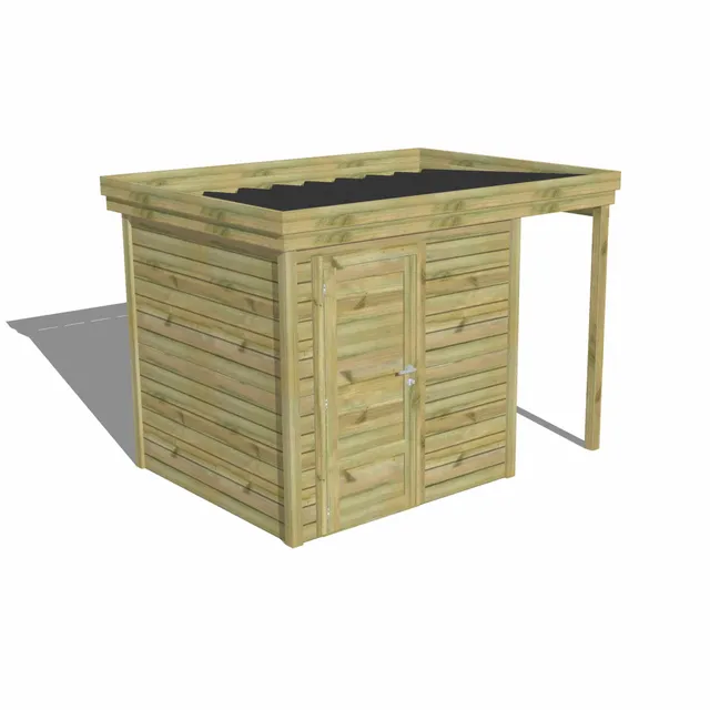 Abri Français Gamme Origine Atelier abri de jardin porte pleine extension