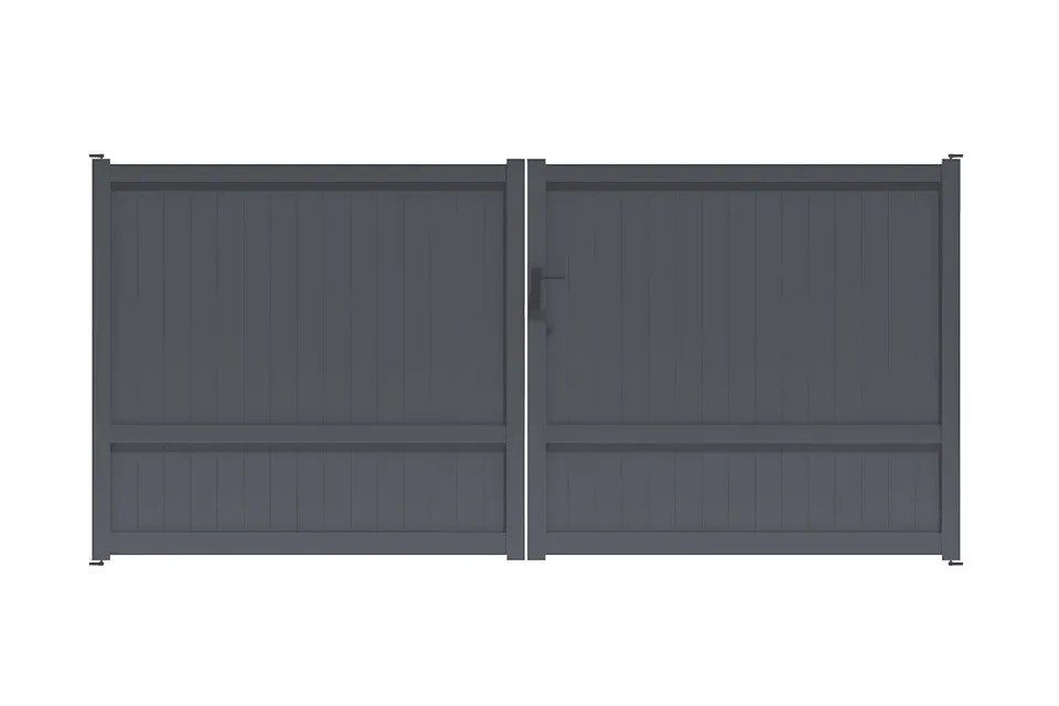 Metal Garden Traversant portail battant alu plein 3500x1600 mm