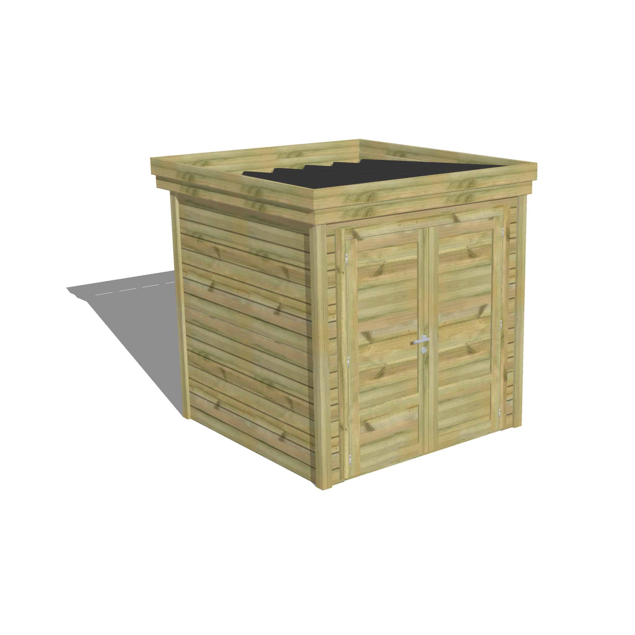 Abri Français Origine atelier jardin 4,1 m² porte double pleine