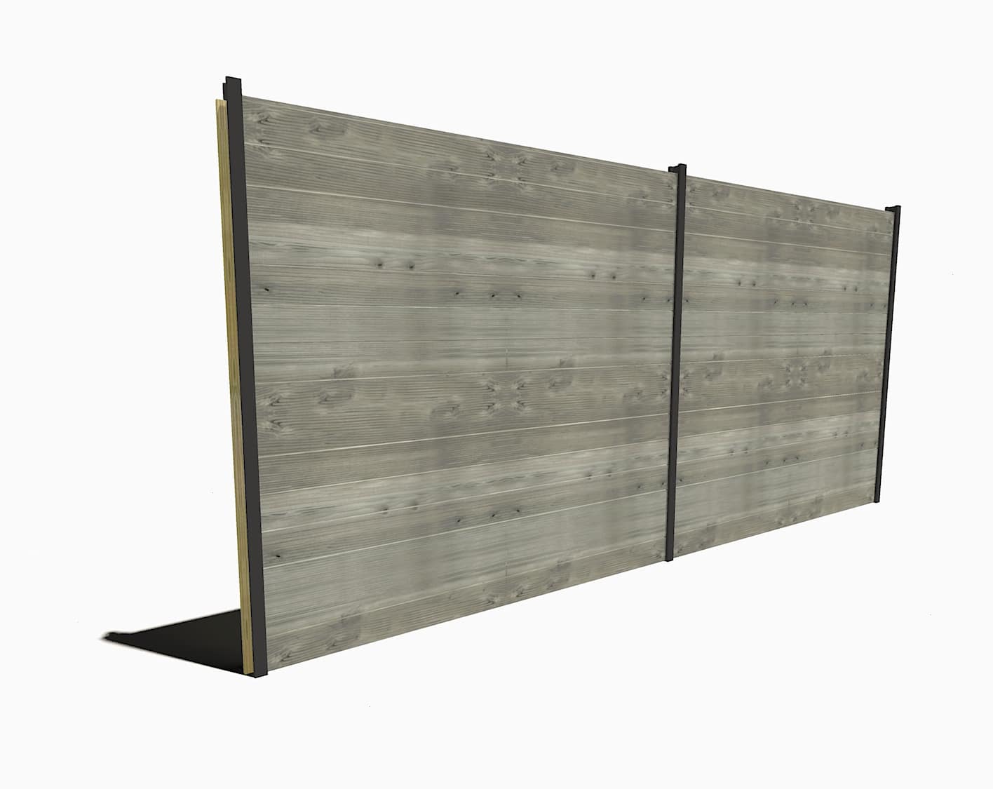 Abri Français Clôture Bois kit 2m brise-vue 1,82m