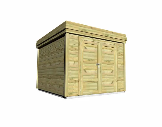 Abri Français Gamme Origine abri loisir 10,2 m² porte double
