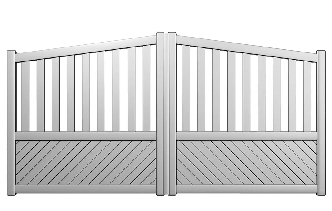 Préfalu Central portail battant aluminium jardin