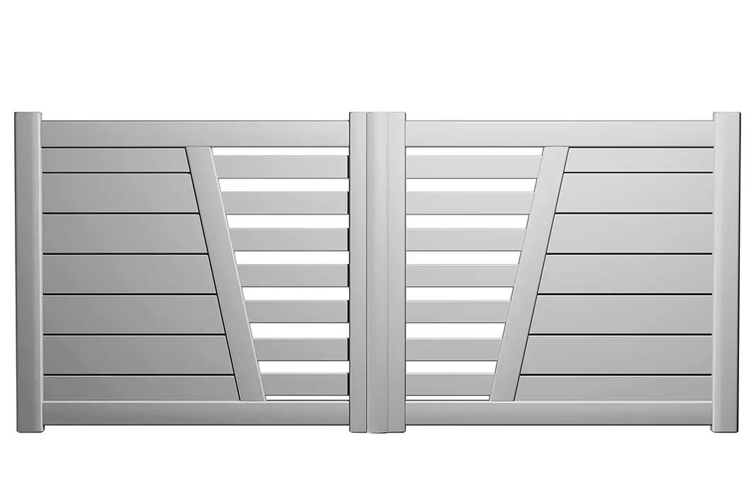 Préfalu OTWAY portail battant aluminium jardin droit