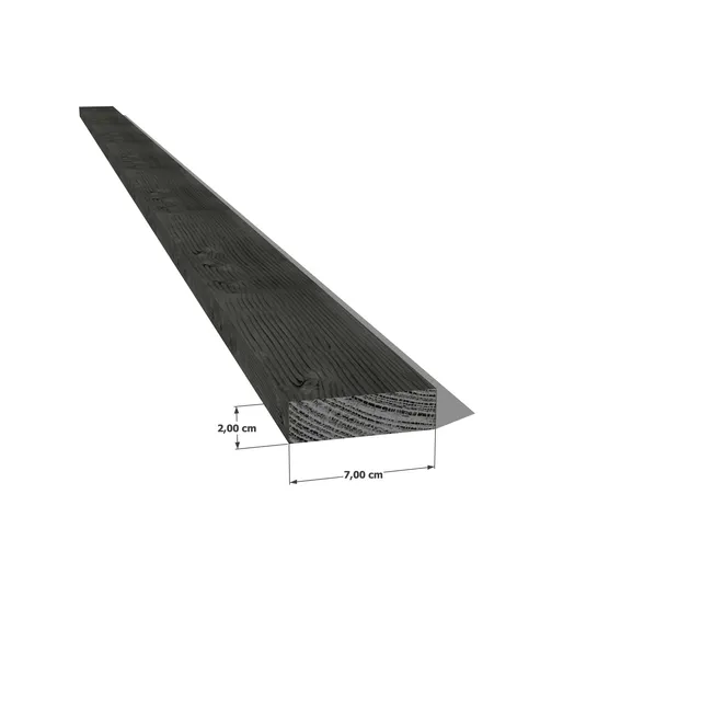 Abri Français latte pin noir 20x70 mm bardage classe 3