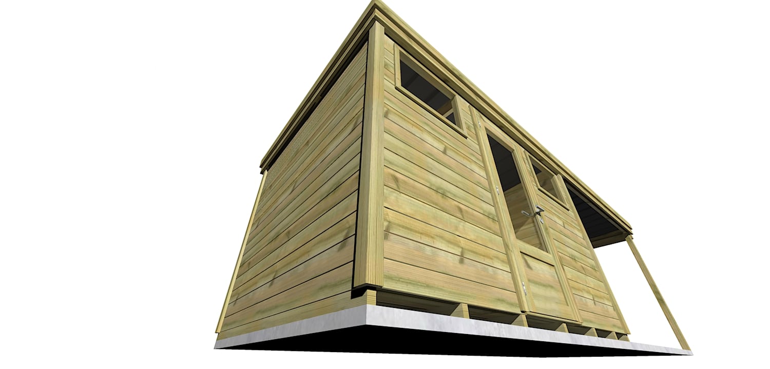 Abri Français Origine Pool House 20,5m2 porte fenêtres plancher