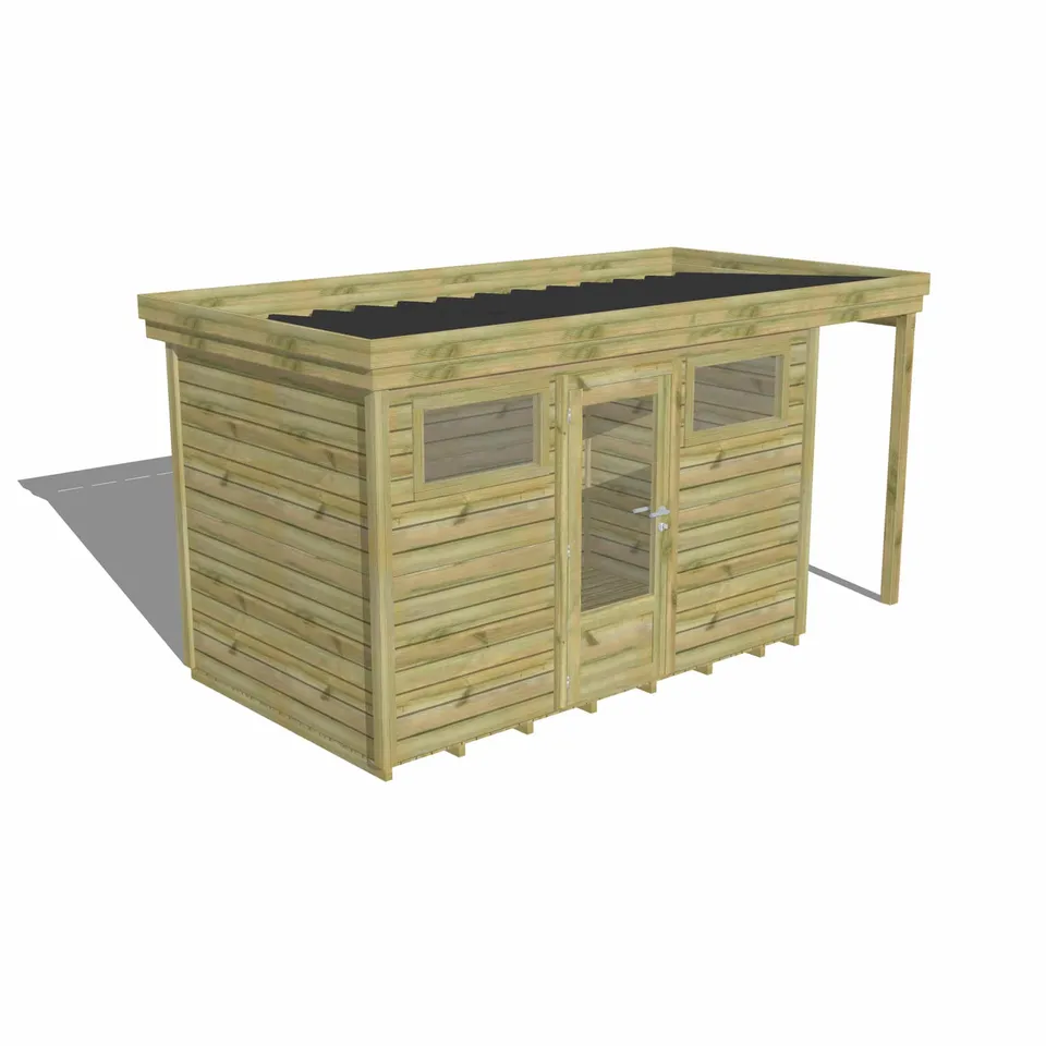 Abri Français Origine abri de jardin extension toiture 10,93 m²