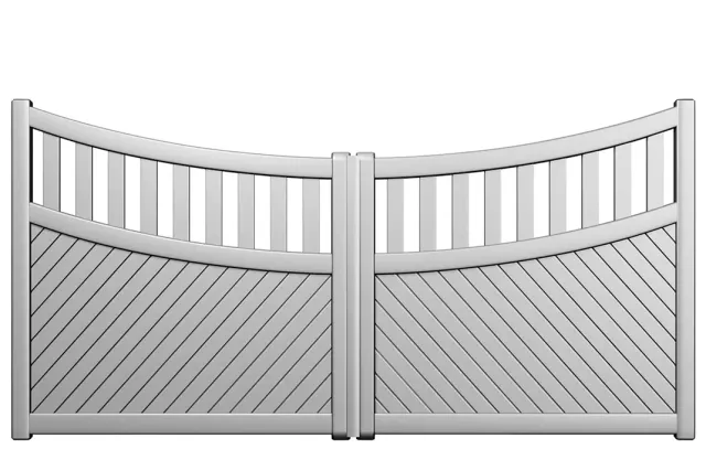 Préfalu Pelvoux portail battant aluminium jardin
