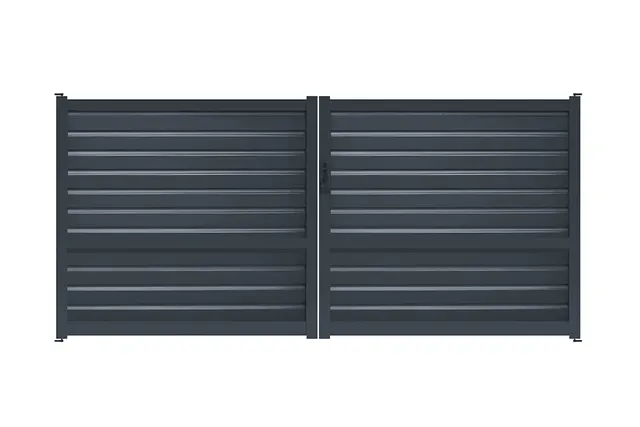 METAL GARDEN Battants portail battant persienne traversant 3500x1600