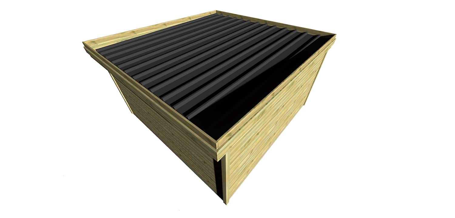 Abri Français Origine abri de jardin 20m² porte double 4,46 m