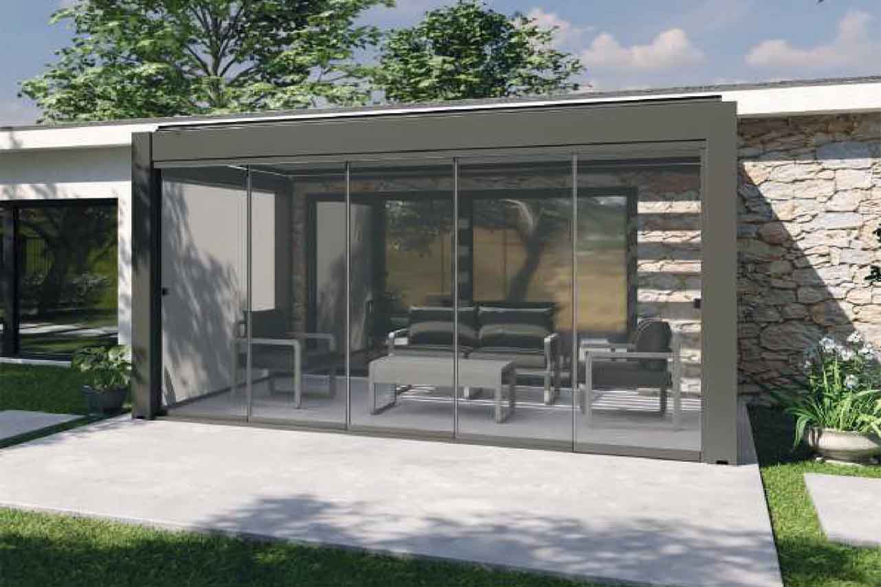 METAL GARDEN Pergolas Pergola bioclimatique autoportée 4000 mm