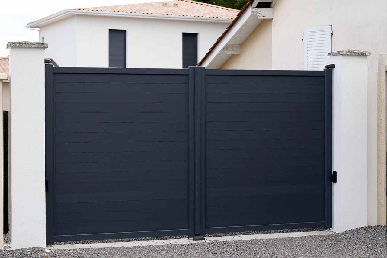 METAL GARDEN Portail Battant Plein Alu 3500x1600