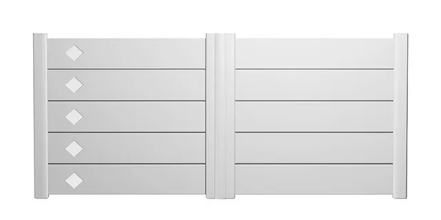 Préfalu Petit carré 100x100 portail battant alu