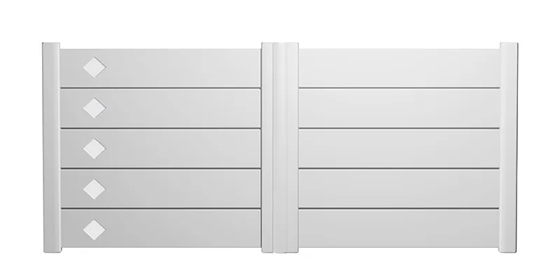 Préfalu Petit carré 100x100 portail battant alu