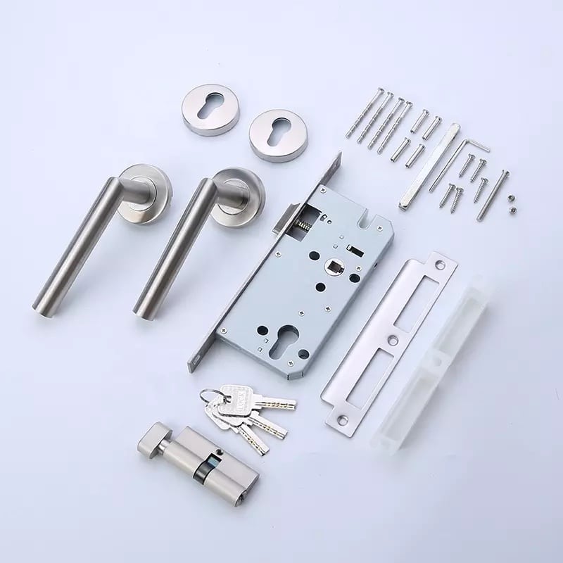 Abri Français Kit Serrure avec poignée inox porte abri