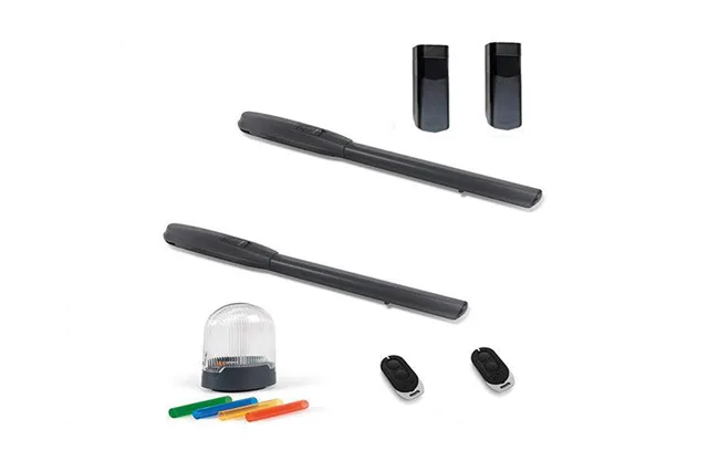 METAL GARDEN Standard + kit moteur battant 24V 2 télécommandes