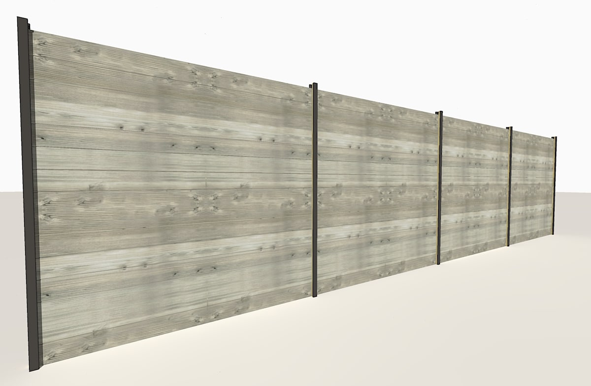 Abri Français Clôture Bois kit 2m brise-vue 1,82m