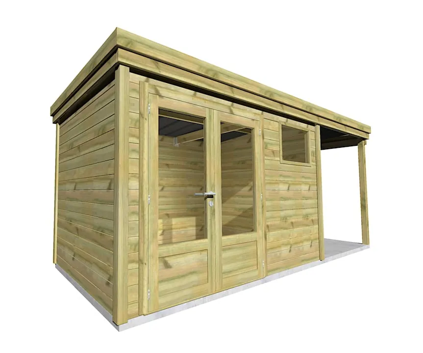 Abri Français Origine 13,4 m² abri jardin extension 2 m