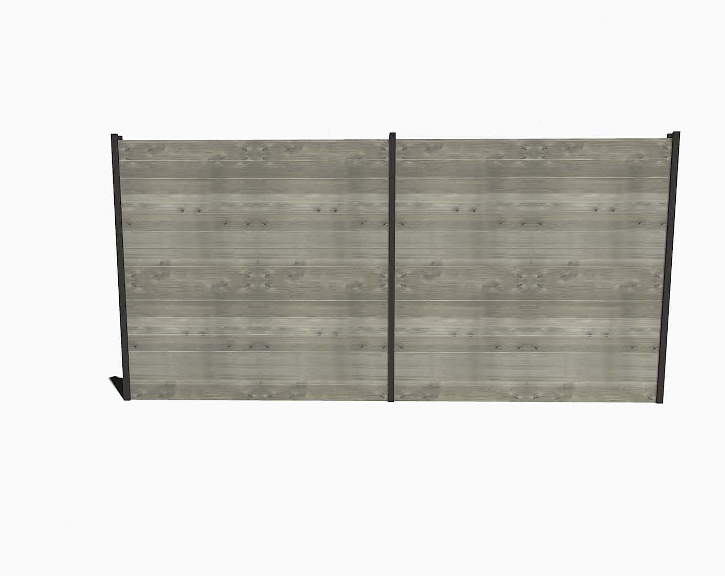 Abri Français Clôture Bois kit 2m brise-vue 1,82m