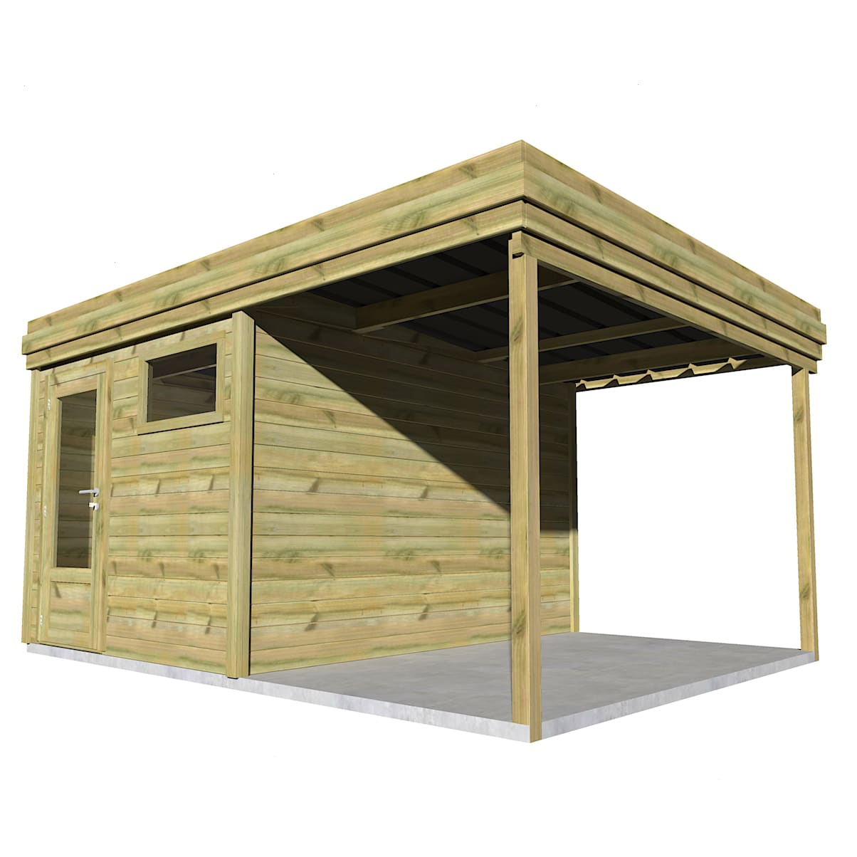 Abri Français Origine Mono-Pente 17,7 m² abri de jardin