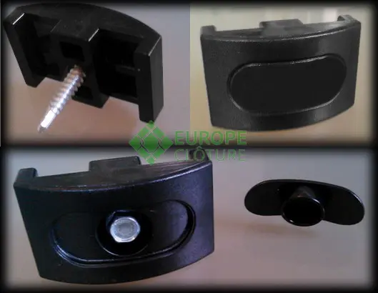 Europe Clôture Accessoires clip + cache-vis poteau carré