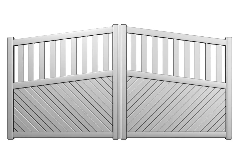 Préfalu PELAT portail battant aluminium jardin droit