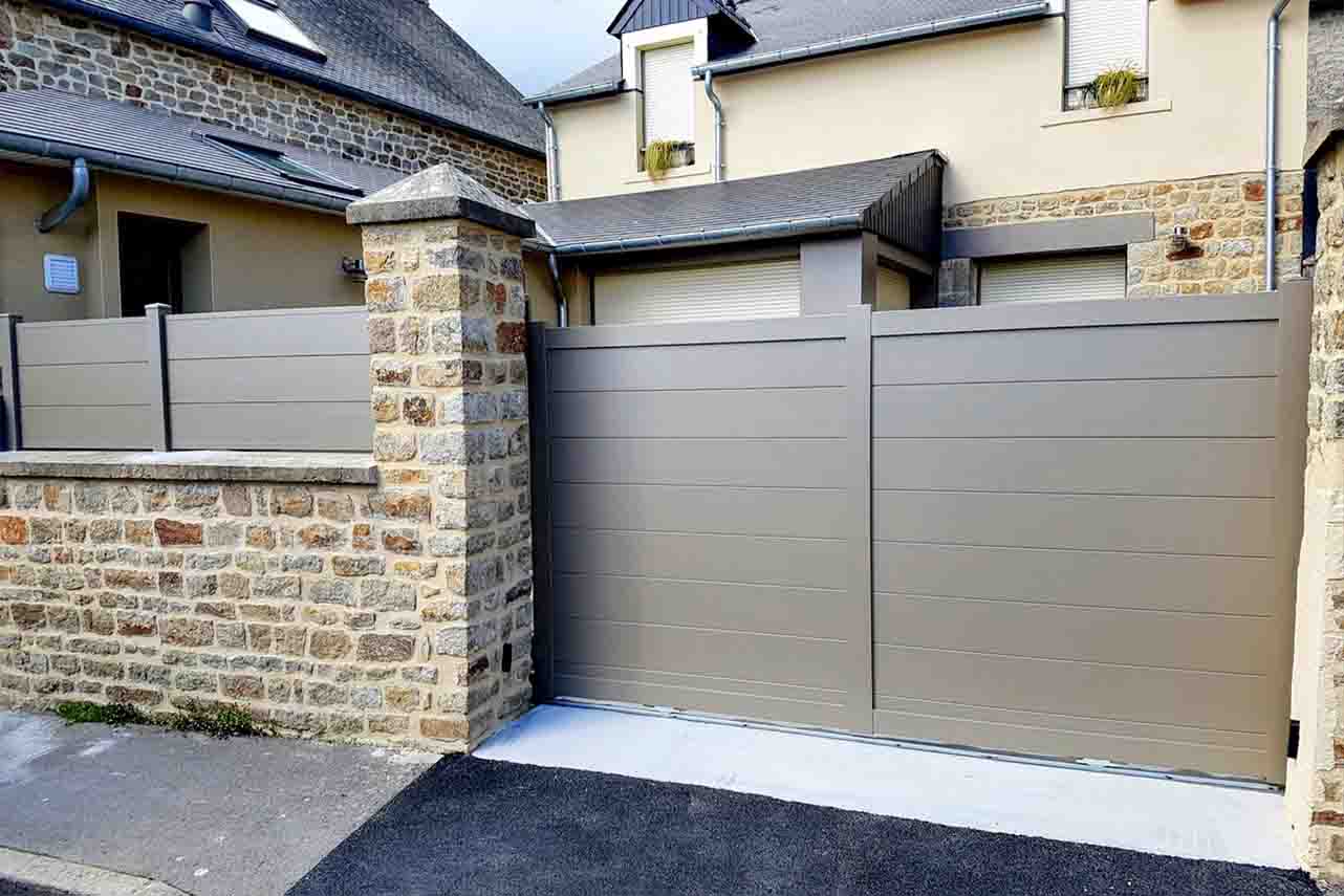 METAL GARDEN Portails Coulissants Aluminium standard plein 3500 mm