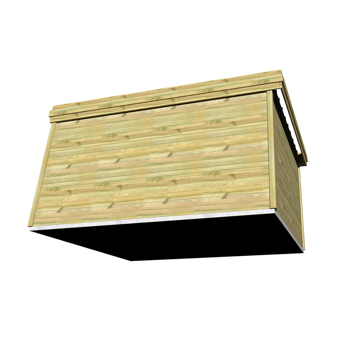 Abri Français Gamme Origine Abri Moto 16,4m2 porte double bois