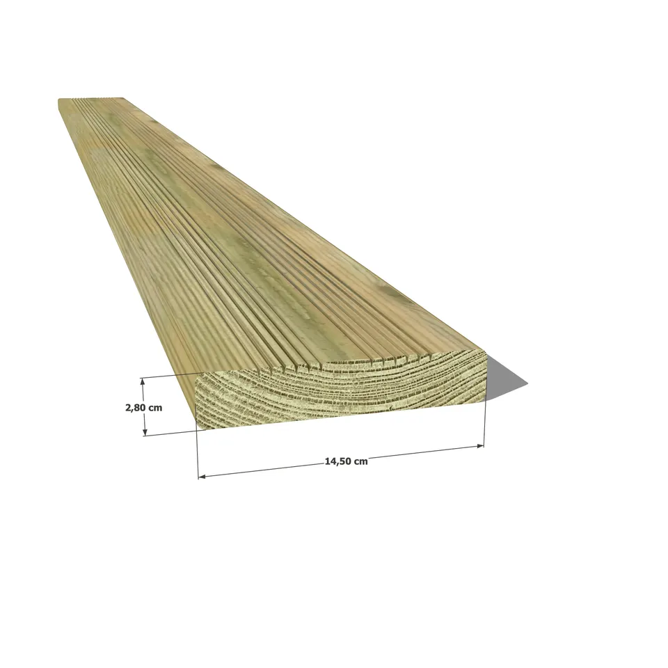 Abri Français lame terrasse pin 27x145 mm classe 4
