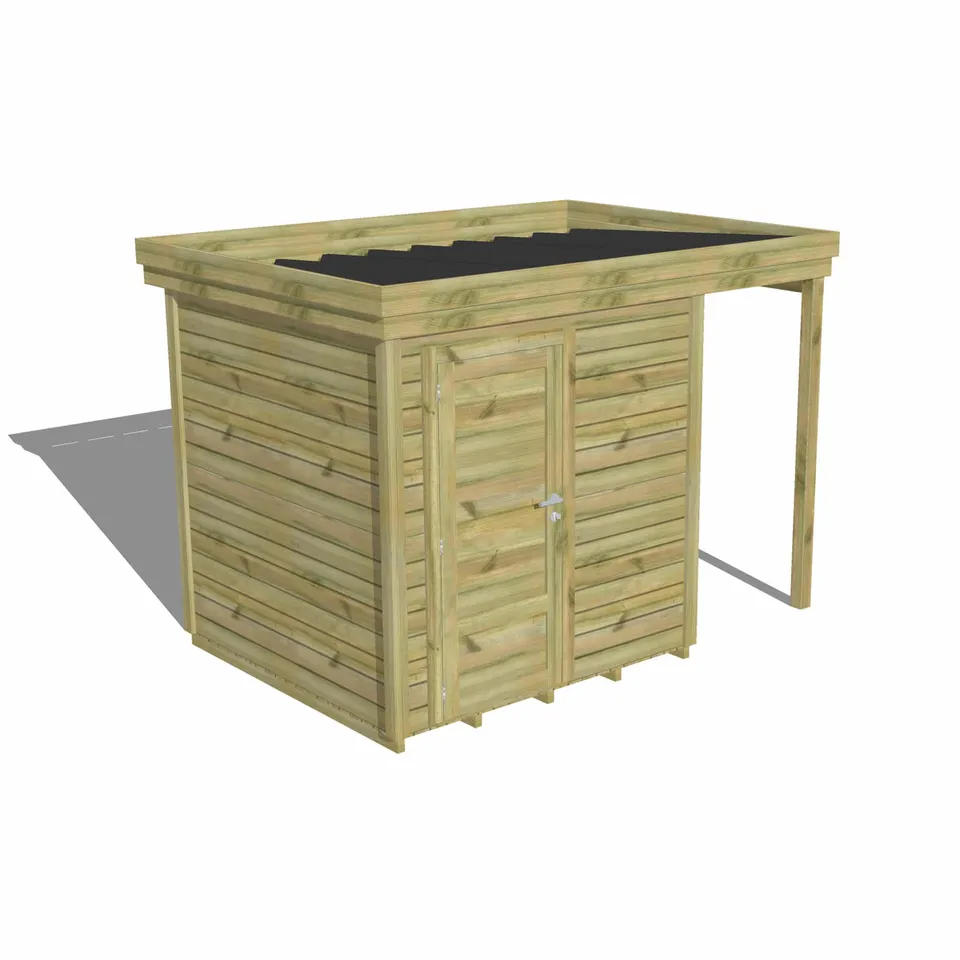 Abri Français Gamme Origine abri rangement porte pleine 4,1 m² plancher