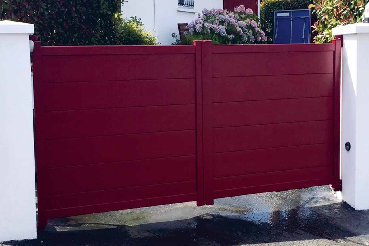 METAL GARDEN Portail Battant Plein Alu 3500x1600