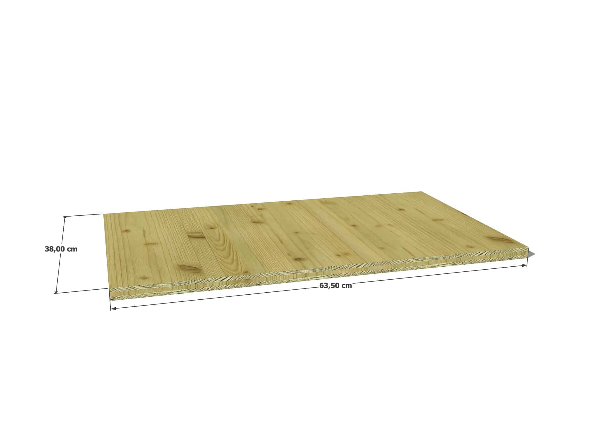 Abri Français Panneau 3 plis épicéa 635x380mm 19mm