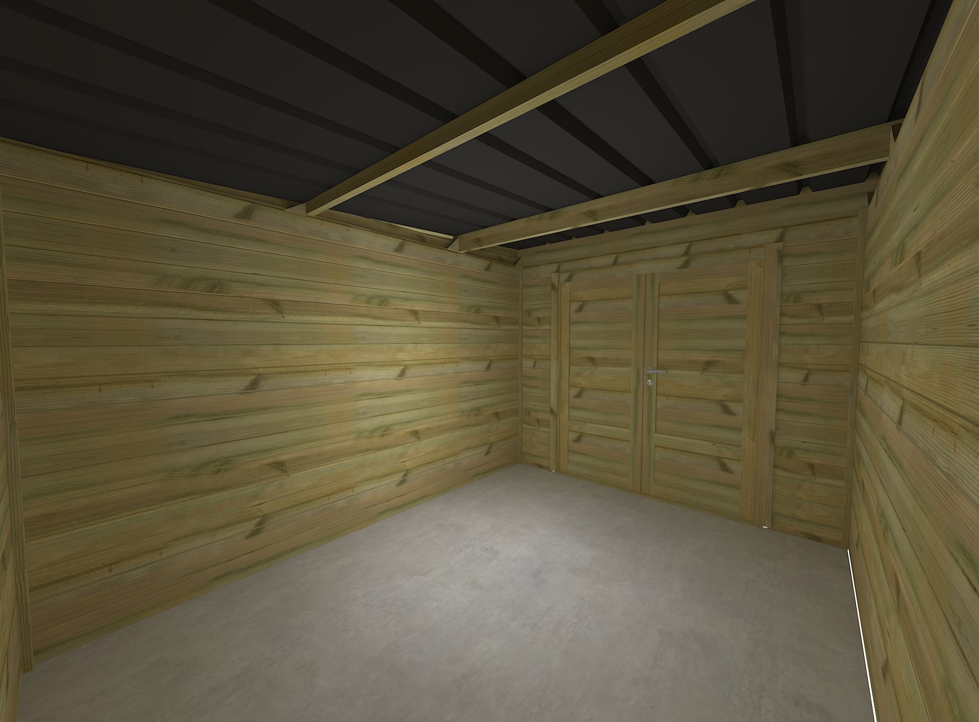 Abri Français Gamme Origine abri loisir 10,2 m² porte double