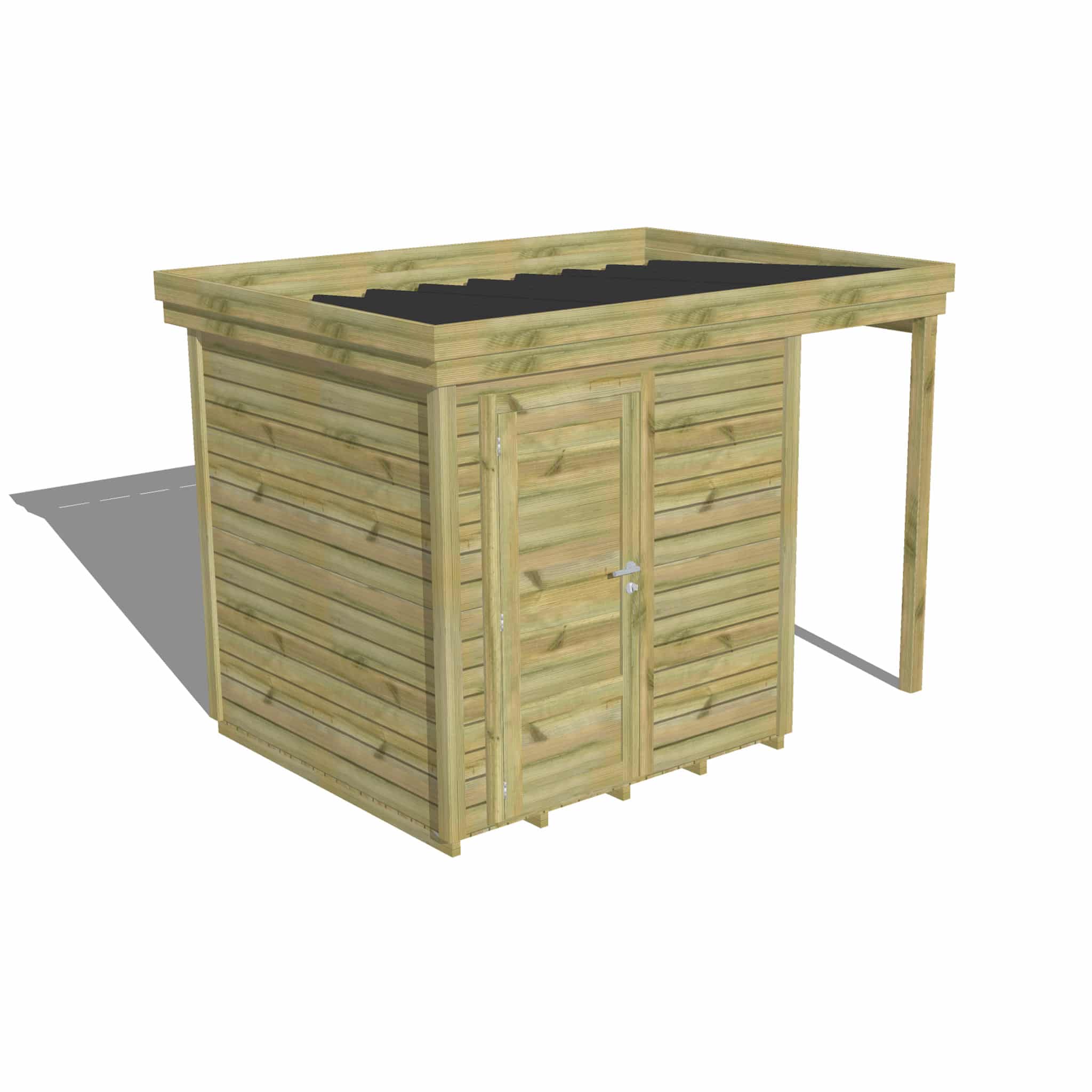 Abri Français Gamme Origine abri rangement porte pleine 4,1 m² plancher