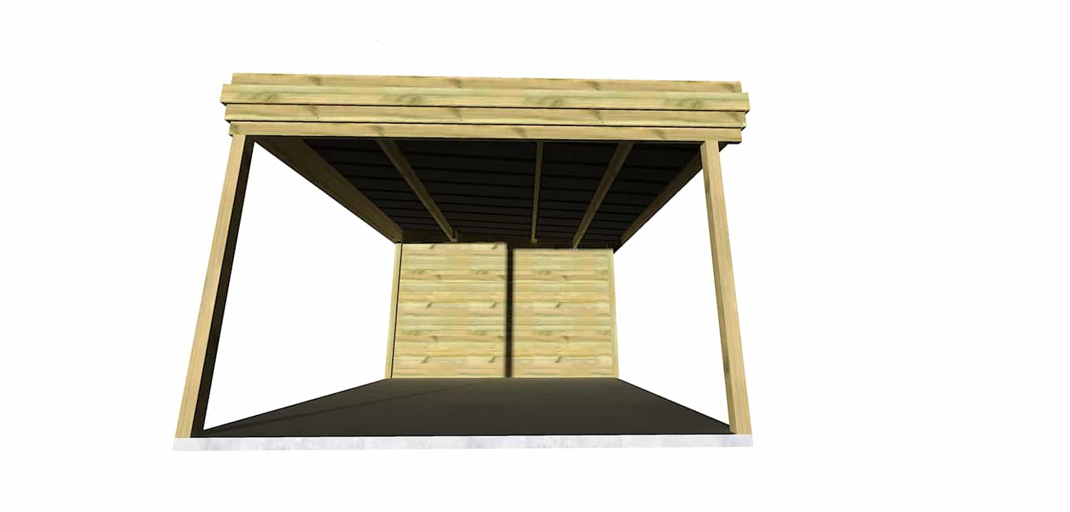 Abri Français Gamme Origine 23,2 m² abri bois 6,26 x 3,71 m