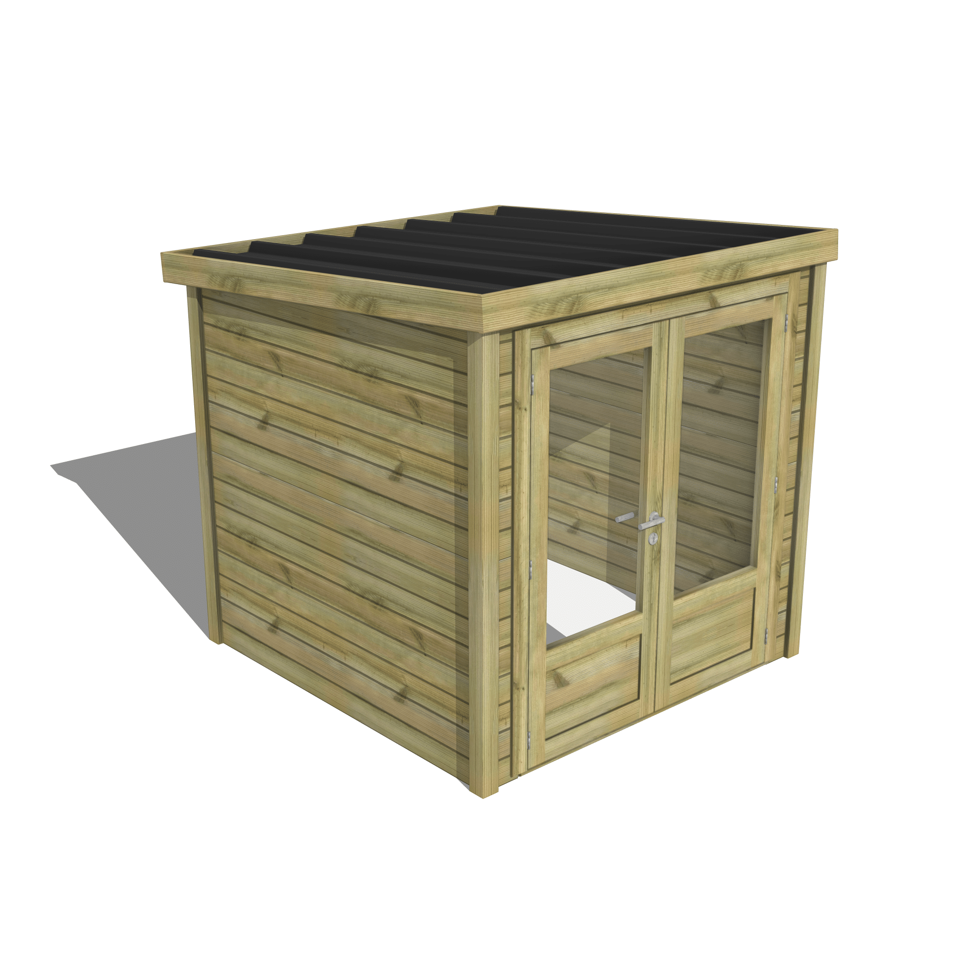 Abri Français Essentiel abri de jardin 4,1 m² porte double vitrée