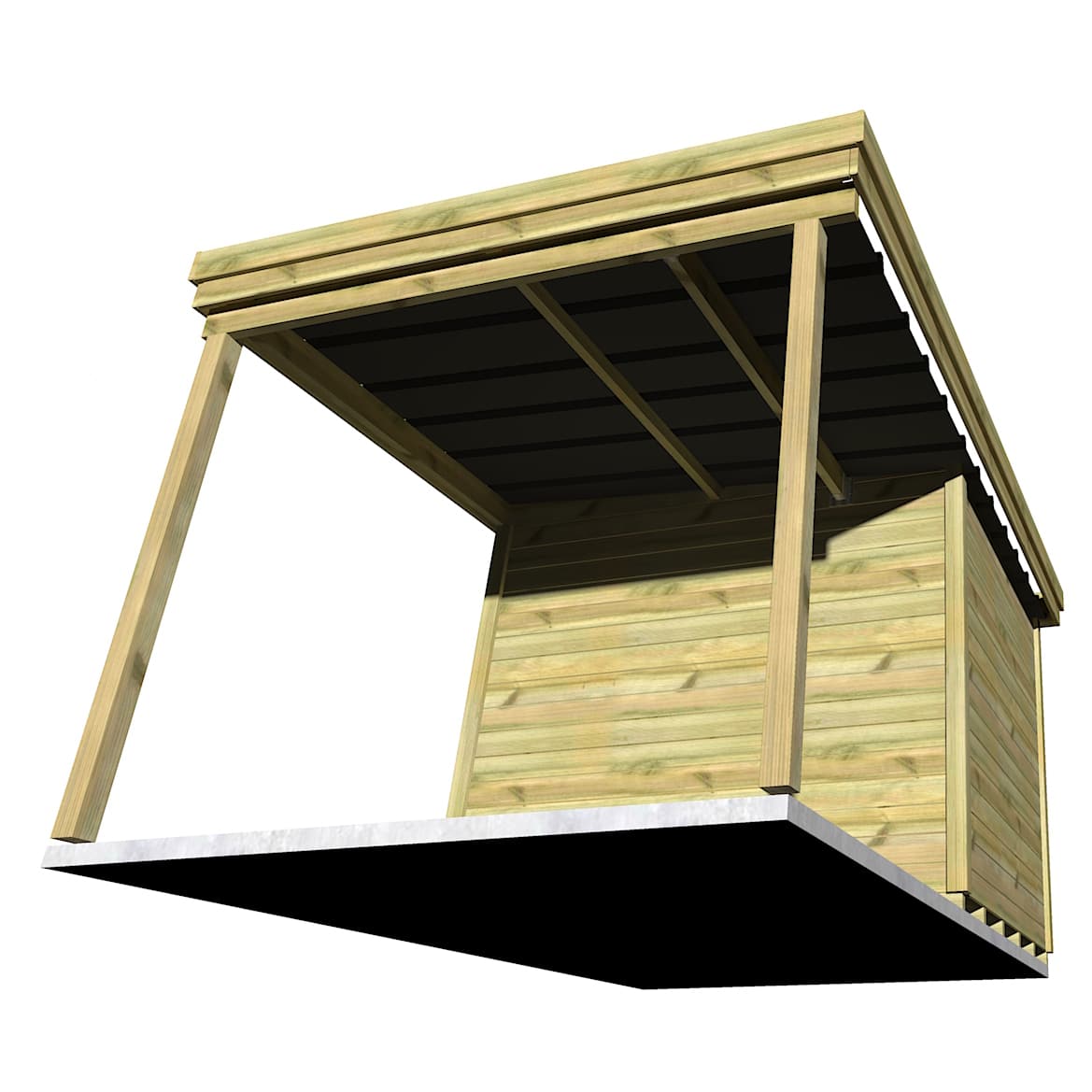 Abri Français Gamme Origine abri vélo bois 5 m² porte 79 cm