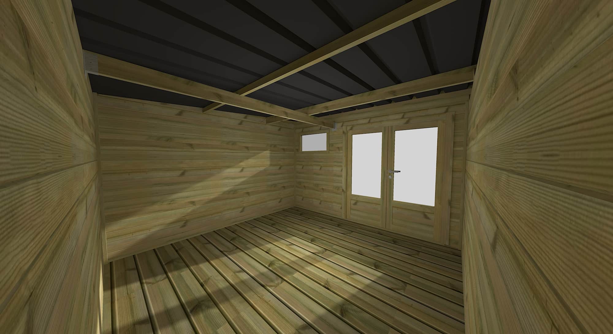 Abri Français Gamme Origine abri bois 10,9 m² porte double